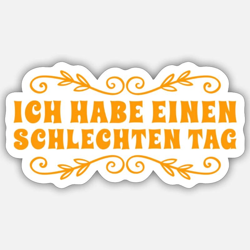 negative Stimmung - Sticker Größe S (10 x 10 cm) - Mattweiß