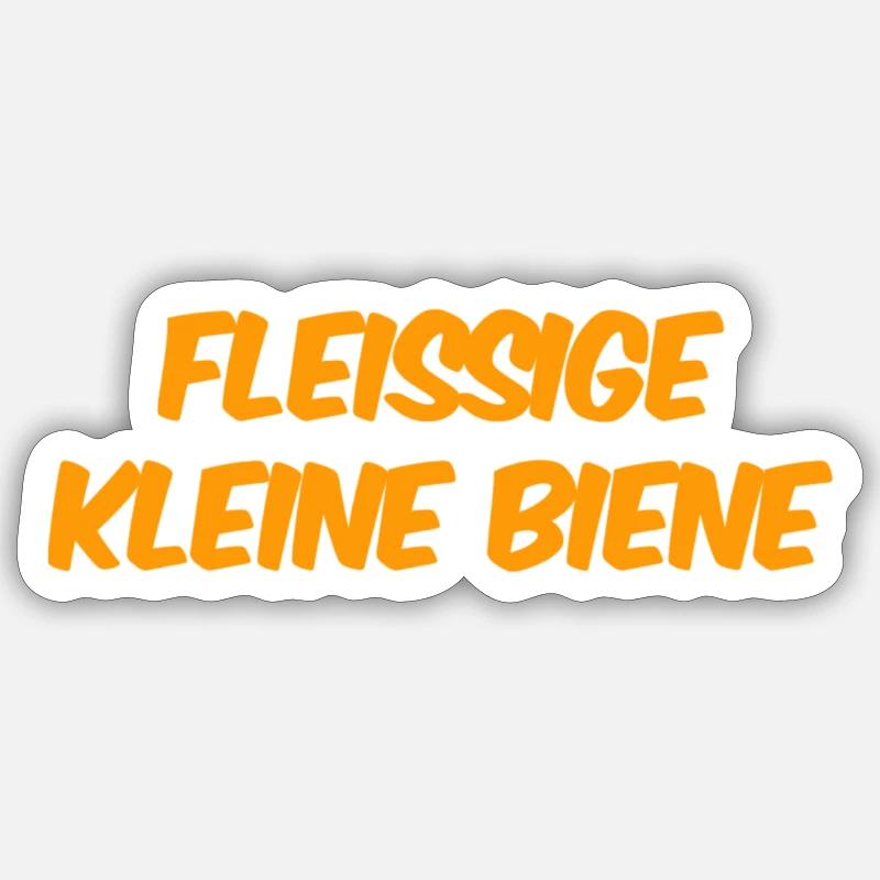 ich bin so emsig - Sticker Größe S (10 x 10 cm) - Mattweiß
