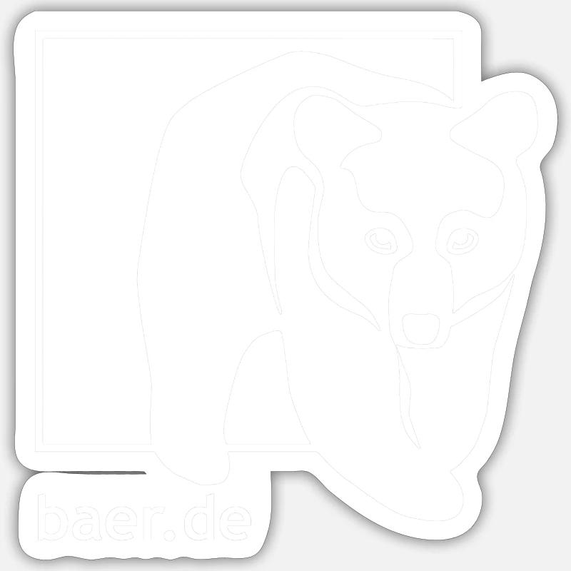 baer.de LOGO - Sticker size S (10 x 10 cm) - white matte