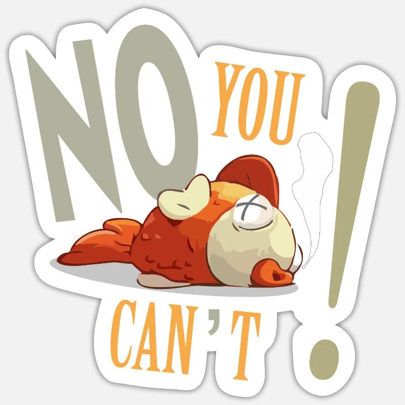 dead fish Sticker size S (10 x 10 cm)