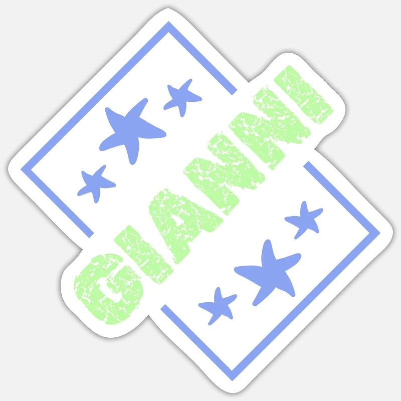 Nom du garçon Gianni Sticker taille S (10 x 10 cm)