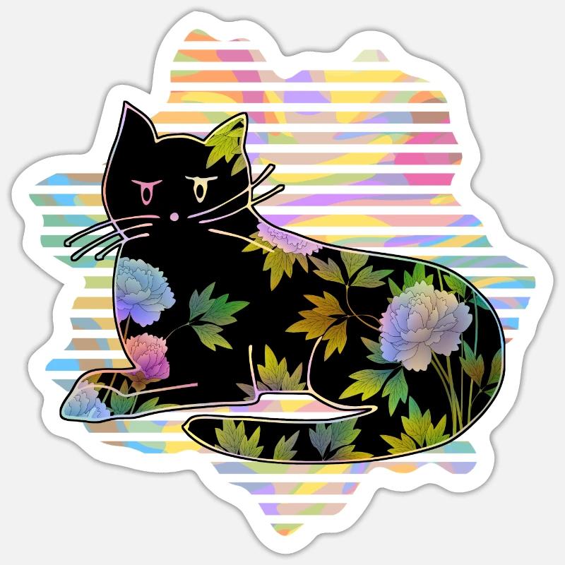 Cat - Sticker size S (10 x 10 cm) - white matte