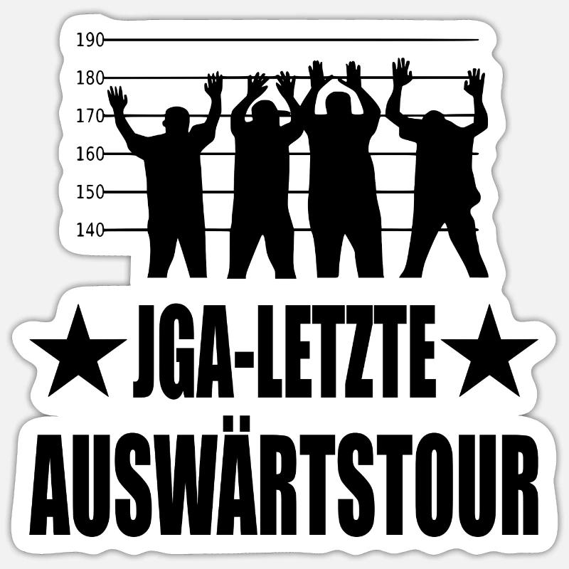 Junggesellenabschied - Sticker Größe S (10 x 10 cm) - Mattweiß
