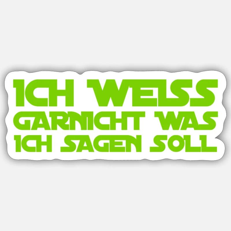 ich bin sprachlos Sticker Größe S (10 x 10 cm)