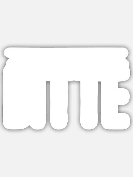 Vorsicht bei der Abfahrt - Sticker Größe S (10 x 10 cm) - Mattweiß