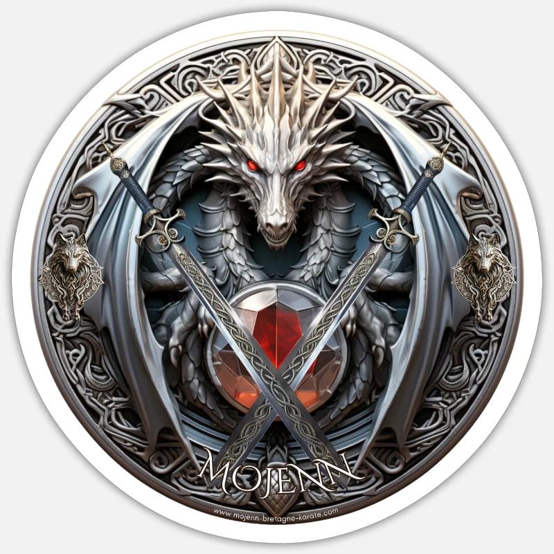 Logo Celtic Mojenn - Sticker Größe S (10 x 10 cm) - Mattweiß