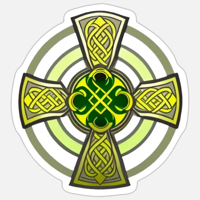 Croix celte Sticker taille S (10 x 10 cm)