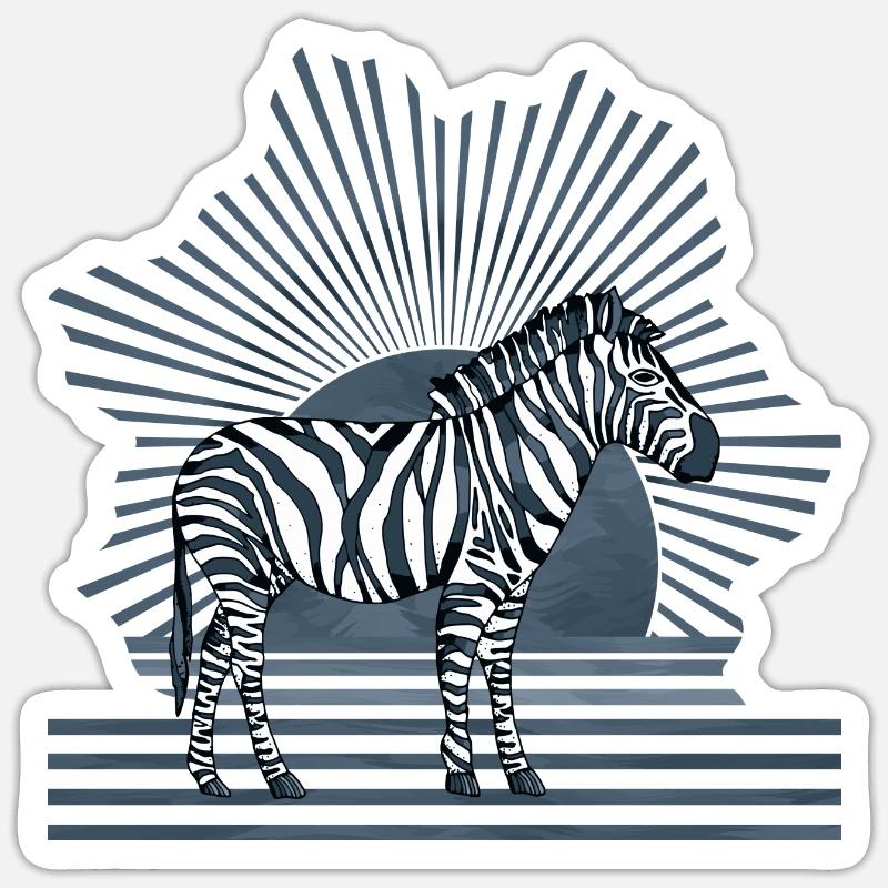 Zebra Sticker size S (10 x 10 cm)