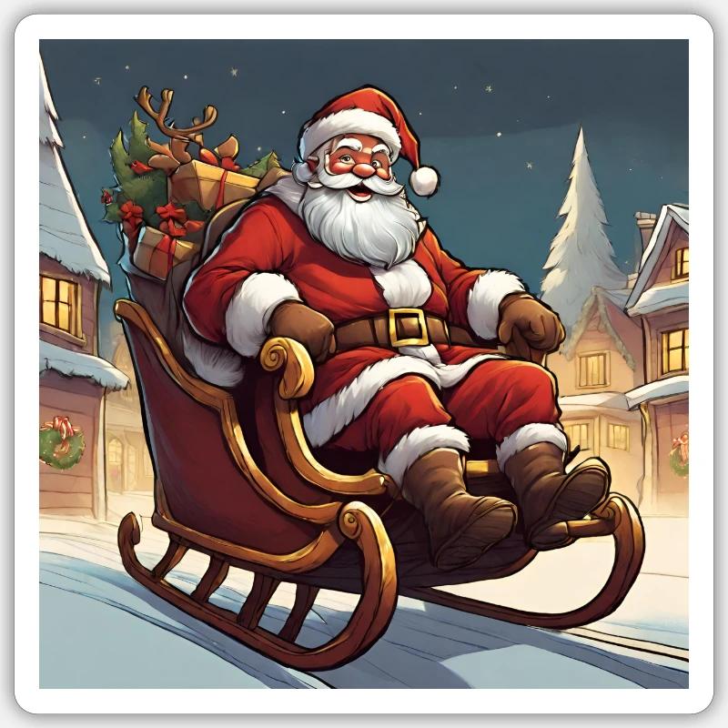 Weihnachtsmann Sticker Größe S (10 x 10 cm)