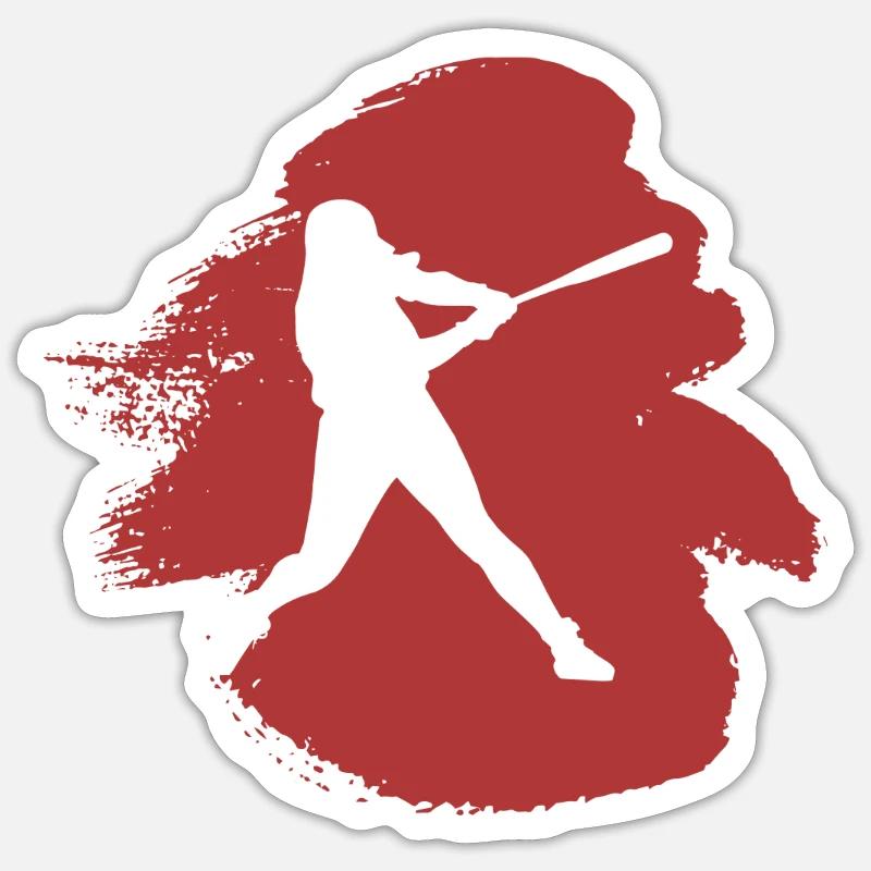 Baseball Softball Batte de softball Sticker taille S (10 x 10 cm)