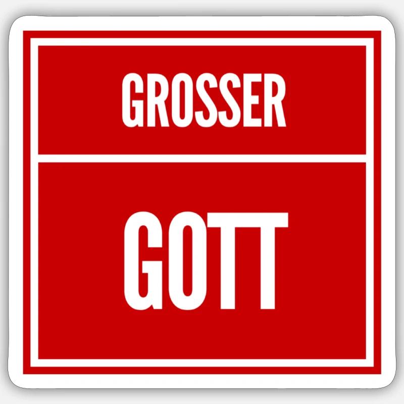 das war ein Schock - Sticker Größe S (10 x 10 cm) - Mattweiß