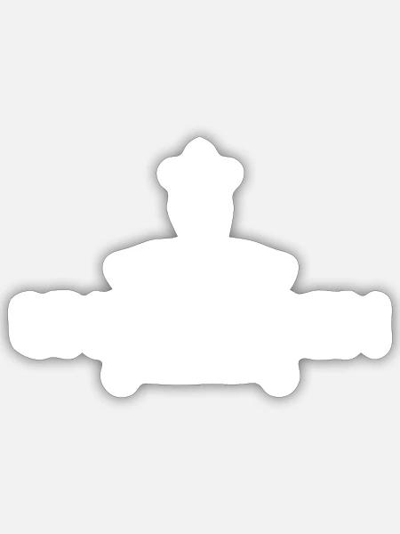 lass uns schnell machen - Sticker Größe S (10 x 10 cm) - Mattweiß