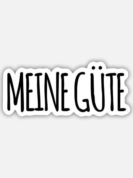 ach du grüne Neune - Sticker Größe S (10 x 10 cm) - Mattweiß