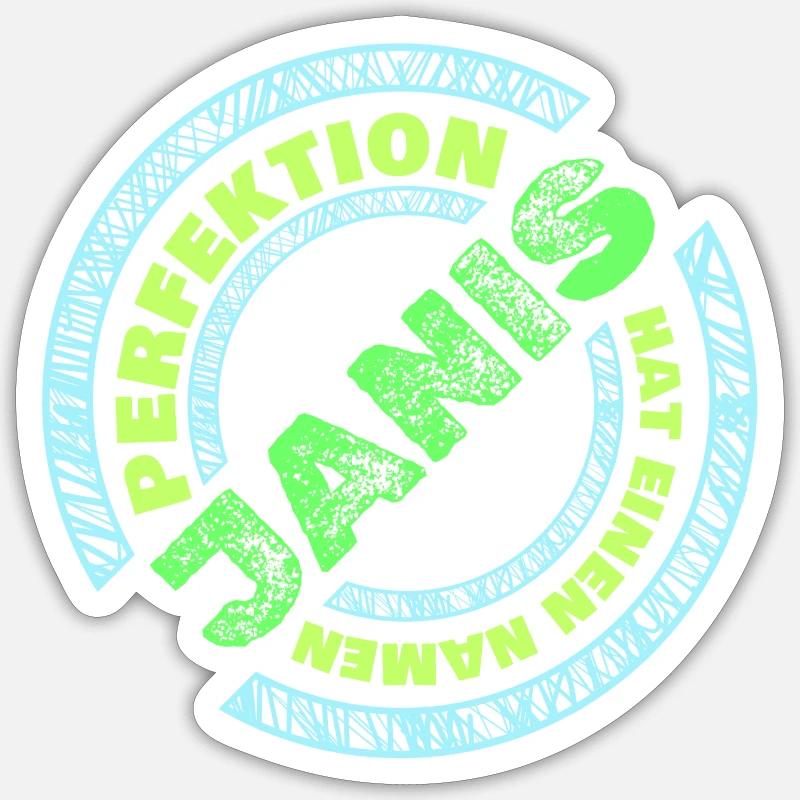 Janis Janis - Sticker Größe S (10 x 10 cm) - Mattweiß
