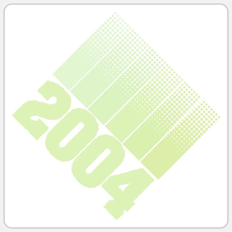 Year 2004 - Sticker size S (10 x 10 cm) - white matte