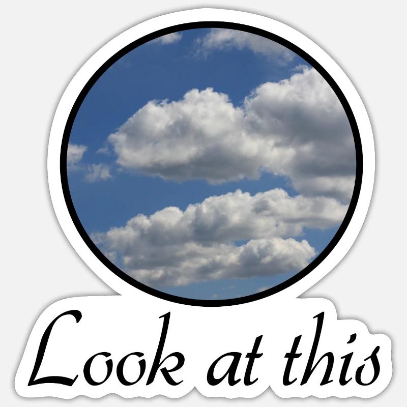 Regarde ça - Sticker taille S (10 x 10 cm) - blanc mat