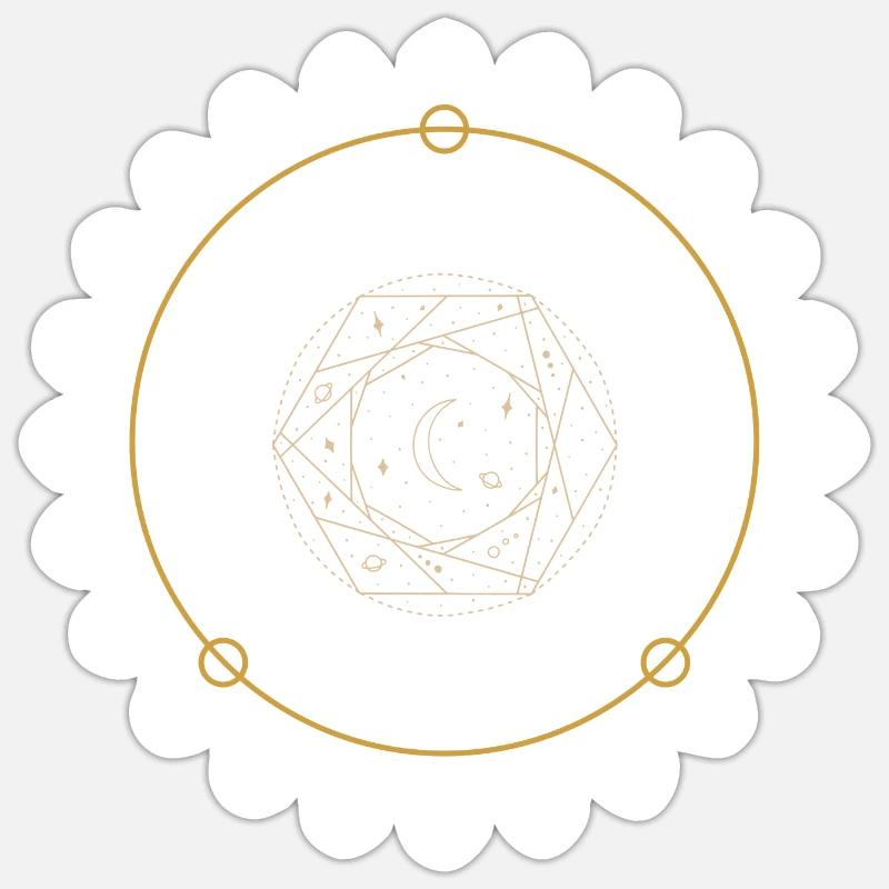 Zodiac Circle - Sticker size S (10 x 10 cm) - white matte