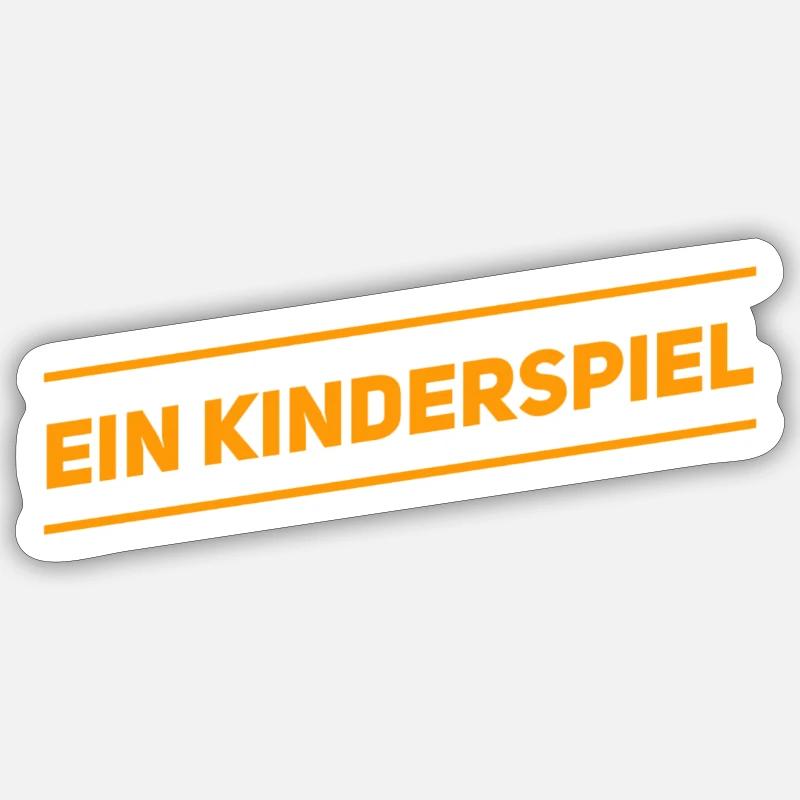 es war ein Kinderspiel - Sticker Größe S (10 x 10 cm) - Mattweiß