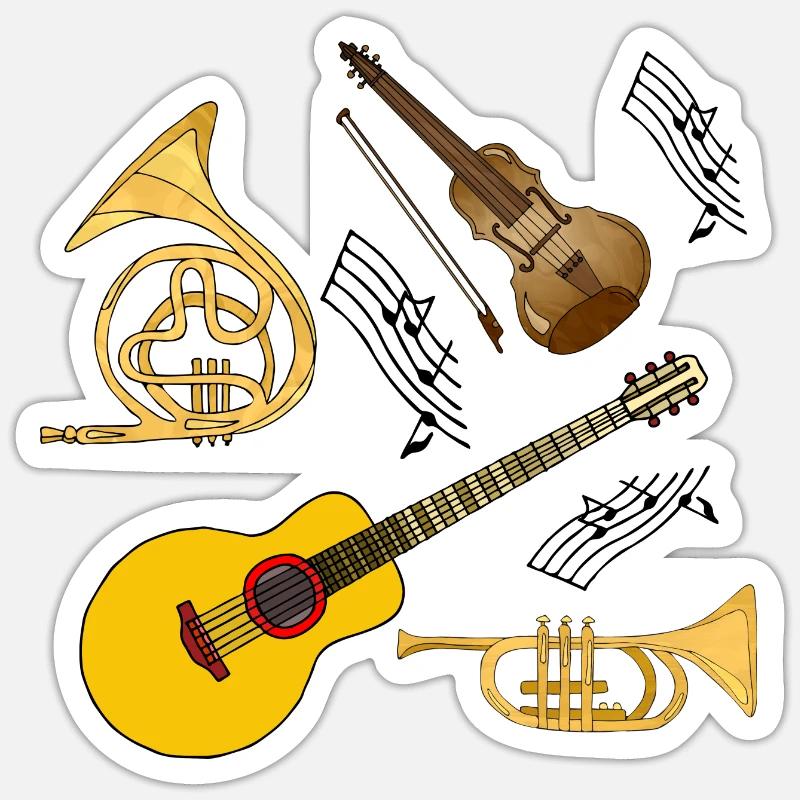 Musical Instruments Sticker size S (10 x 10 cm)