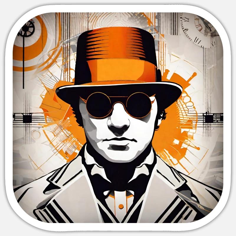 Cool Steampunk Design - Sticker size S (10 x 10 cm) - white matte