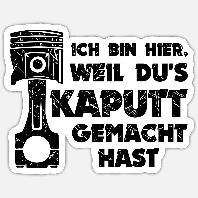 Workaholic Statement Job Arbeiter Mechaniker - Sticker Größe S (10 x 10 cm) - Mattweiß
