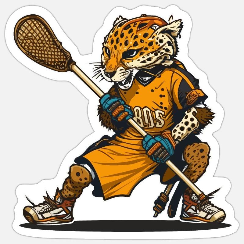 Crosse guépard Sticker taille S (10 x 10 cm)