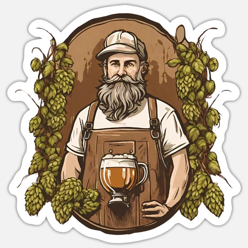 Brewmaster - Sticker size S (10 x 10 cm) - white matte