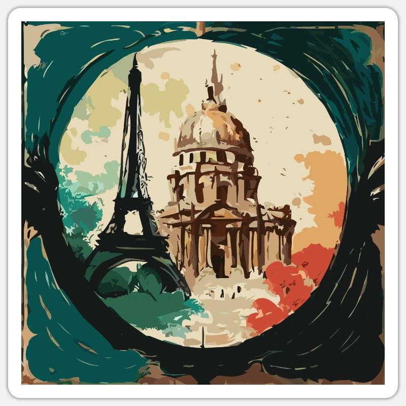 Focus sur Paris - Sticker taille S (10 x 10 cm) - blanc mat