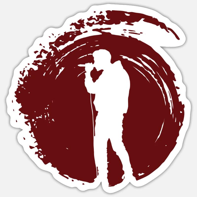 Djing Djing DJ - Sticker taille S (10 x 10 cm) - blanc mat