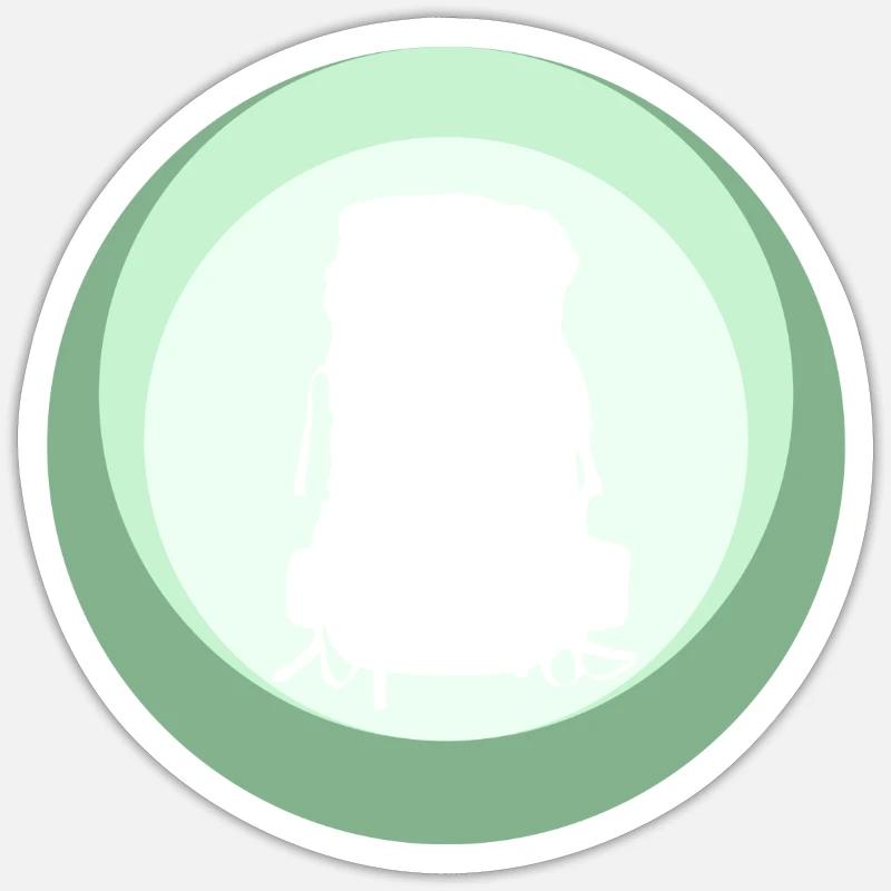 Backpacking Backpacking Rucksack Sticker Größe S (10 x 10 cm)