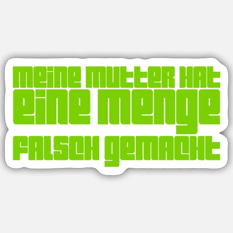 meine Mutter hat Fehler gemacht - Sticker Größe S (10 x 10 cm) - Mattweiß