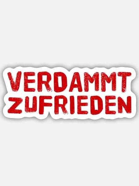 ich lebe ein zufriedenes Leben - Sticker Größe S (10 x 10 cm) - Mattweiß