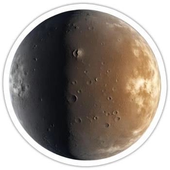 Planet Merkur - Sticker Größe S (10 x 10 cm) - Mattweiß - Vorne