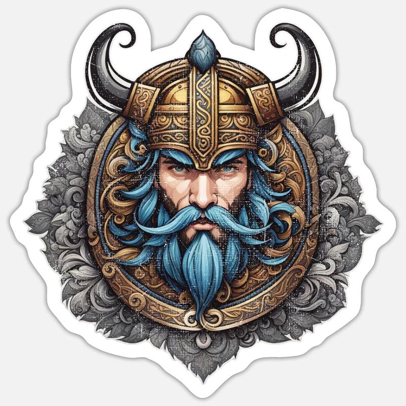 Wikinger Odin Thor Walhalla Sticker Größe S (10 x 10 cm)