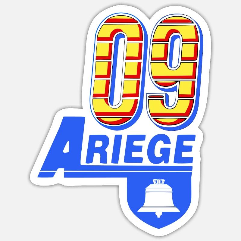 Ariège - Sticker taille S (10 x 10 cm) - blanc mat