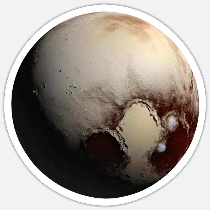 Planète Pluton Sticker taille S (10 x 10 cm)