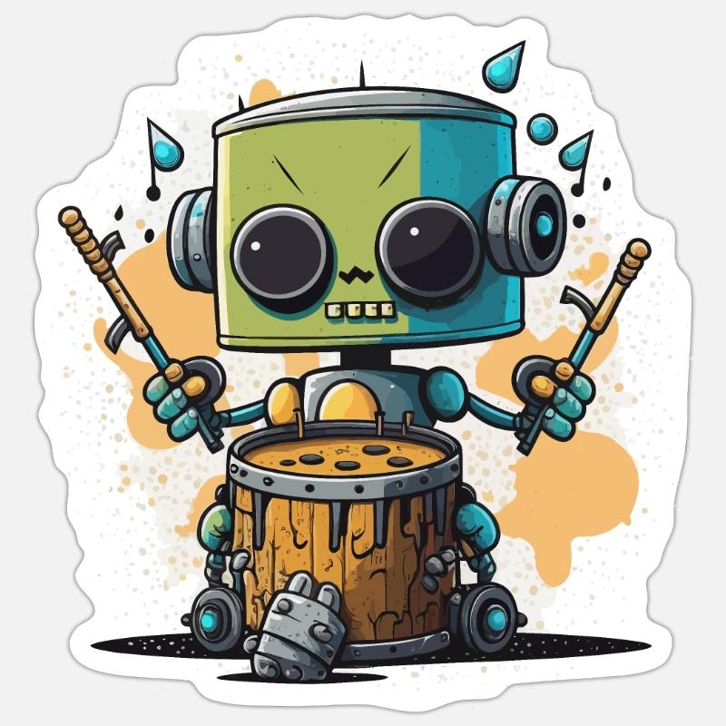 Beat Machine - Sticker size S (10 x 10 cm) - white matte