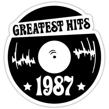 Millésime 1987 - Sticker taille S (10 x 10 cm) - blanc mat - Devant