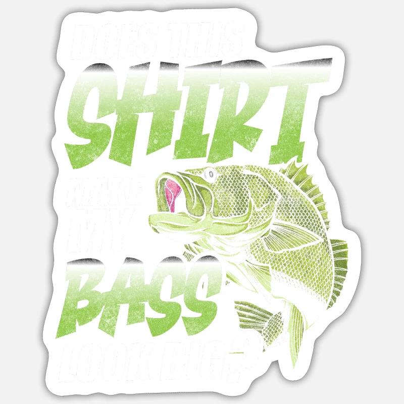 Angler Barsch Freizeit - Sticker Größe S (10 x 10 cm) - Mattweiß