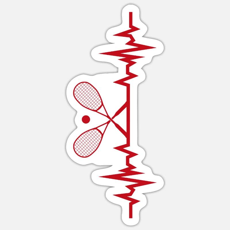 Squash Heartbeat Squash Gift Idea - Sticker size S (10 x 10 cm) - white matte