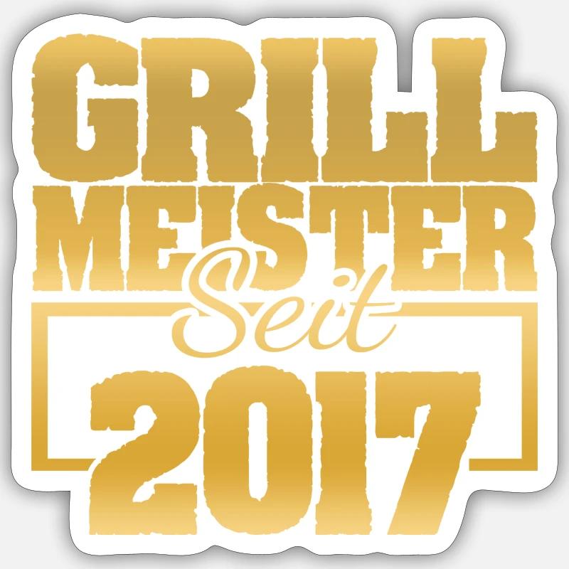 Grillfleisch 2017 Sticker Größe S (10 x 10 cm)