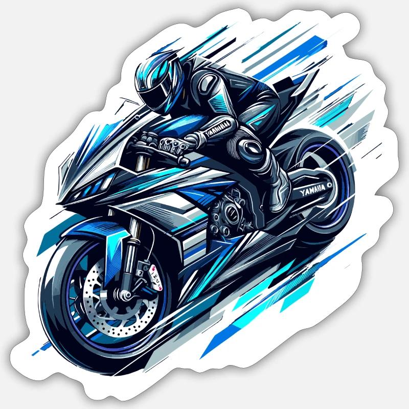 Speed Vortex - Sticker Größe S (10 x 10 cm) - Mattweiß