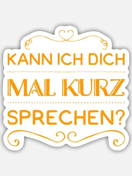 ich möchte mit dir reden - Sticker Größe S (10 x 10 cm) - Mattweiß