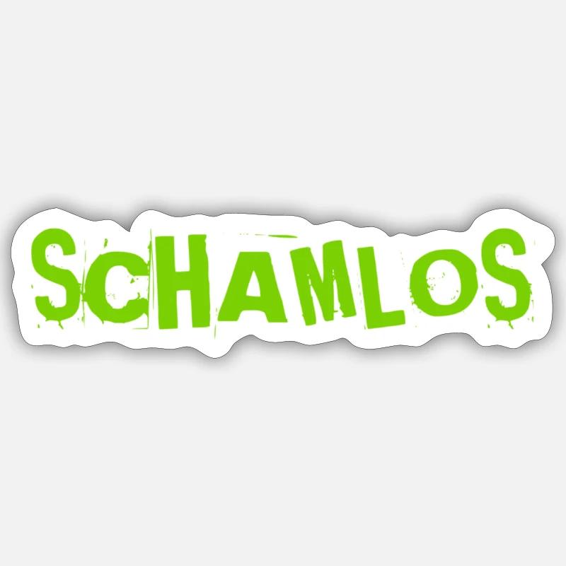 ich bin schamlos - Sticker Größe S (10 x 10 cm) - Mattweiß