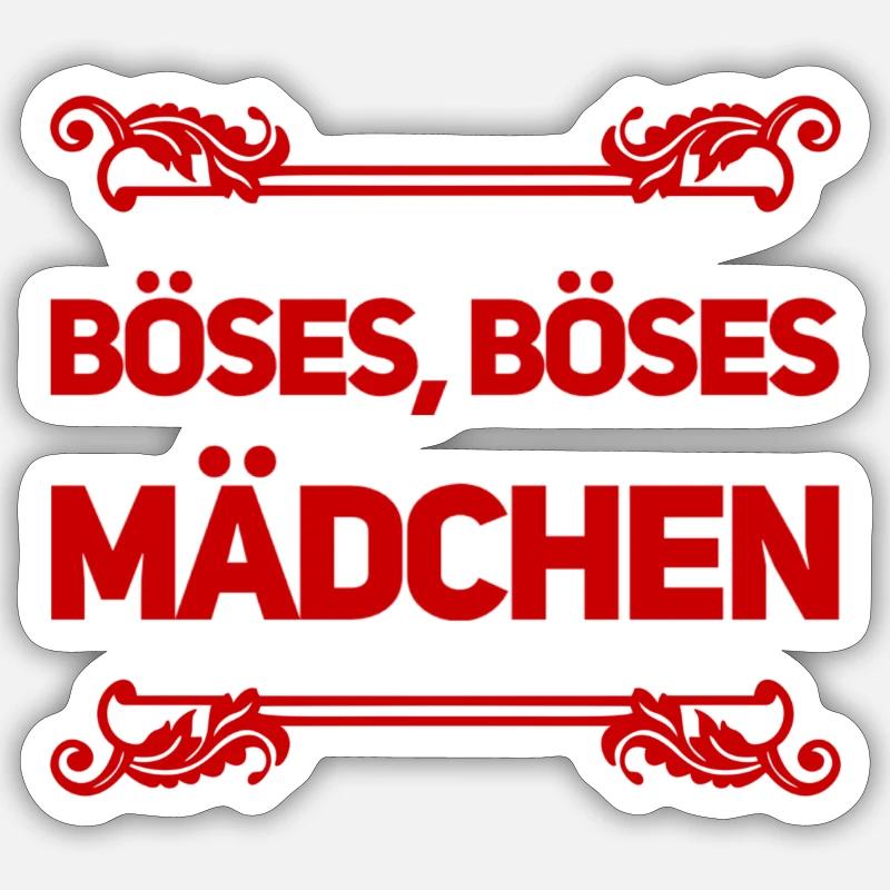gemeines Mädchen Sticker Größe S (10 x 10 cm)