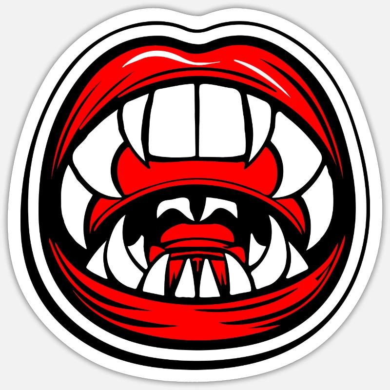 Vampire Fangs Sticker size S (10 x 10 cm)