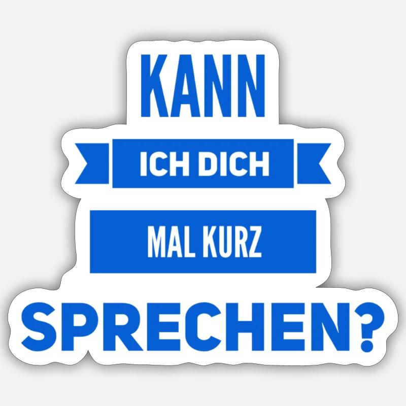 ich möchte sprechen - Sticker Größe S (10 x 10 cm) - Mattweiß