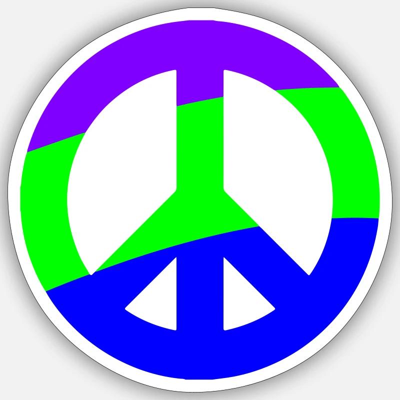 Peace - Sticker Größe S (10 x 10 cm) - Mattweiß