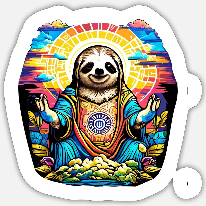 Believing Sloth - Sticker size S (10 x 10 cm) - white matte