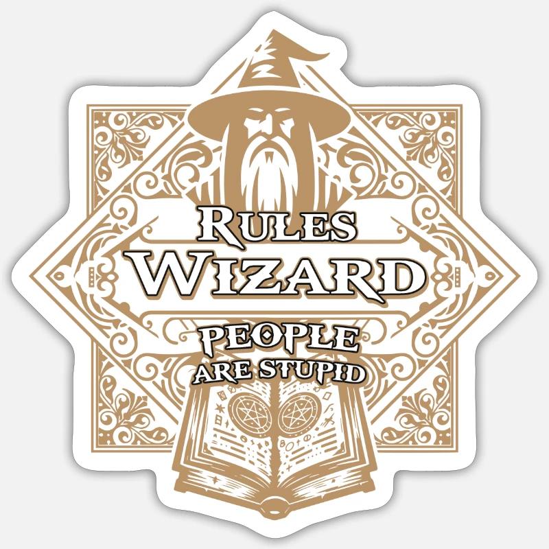 Rules Wizard - Sticker size S (10 x 10 cm) - white matte